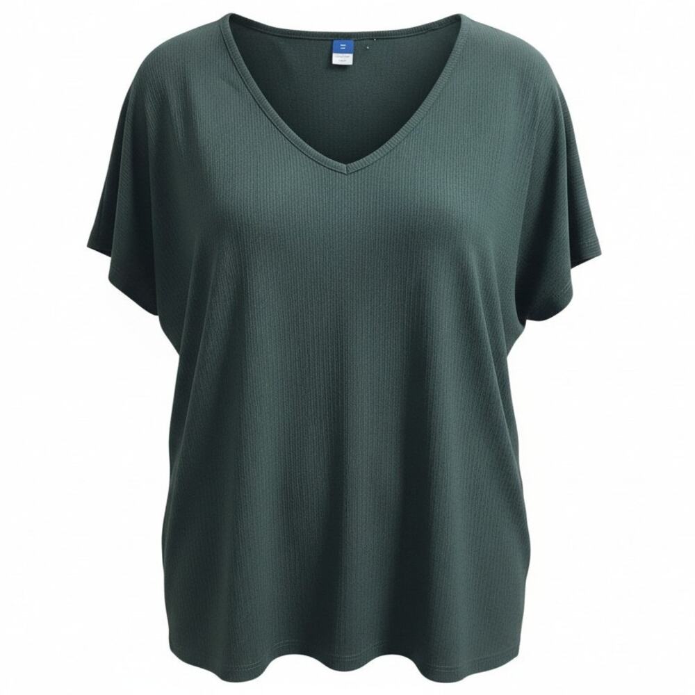 Old Navy Green Womens T-shirt V-Neck Short Sleeve Soft Lightweight Size 3XL